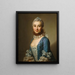 Dame unbekannt - Alexander Roslin — gerahmtes Bild an der Wand