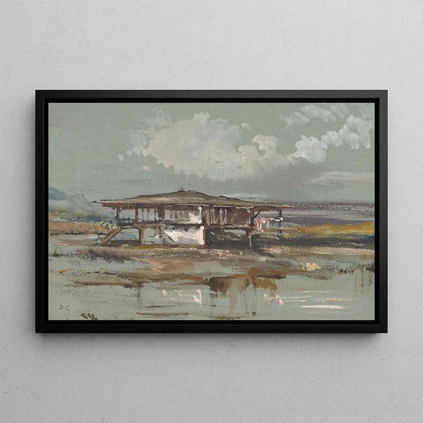 Eine Haus in der Türkei - Alexandre-Gabriel Decamps — gerahmtes Bild an der Wand
