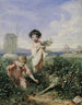 Kinder beim Blumenpflücken - Alexandre-Gabriel Decamps — Ansicht des Kunstwerks