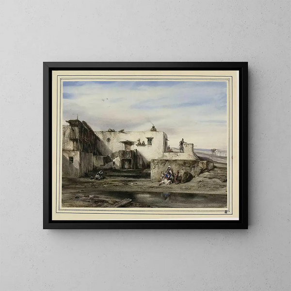 Dorf Griechenland - Alexandre-Gabriel Decamps — gerahmtes Bild an der Wand