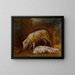 Studie von Schweinen - Alexandre-Gabriel Decamps — gerahmtes Bild an der Wand