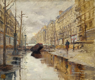Alexandre Bloch - Le boulevard Haussmann pendant les inondations de 1910.webp