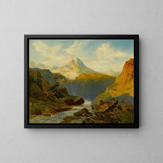Alexandre Calame - A river in the Alps.webp