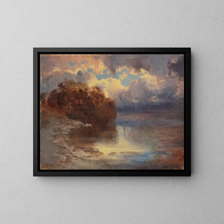 Alexandre Calame - Bord De Lac Et Massif Darbres.webp