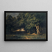 Landschaftsbild mit Hirschjagd - Alexandre Calame — gerahmtes Bild an der Wand
