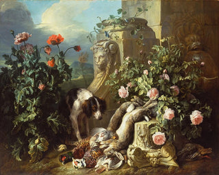Alexandre Franois Desportes - Dogs with Flowers and Dead Game.webp