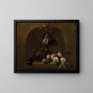 Alexandre Franois Desportes - Still life with redlegged partridge pheasant and peaches.webp