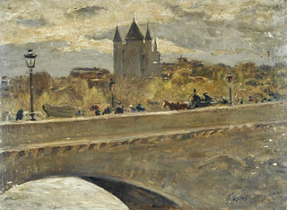 Alexandre Gaston Guignard - La tour du Temple reconstitue pour lExposition de 1889 vue du pont dIna.webp