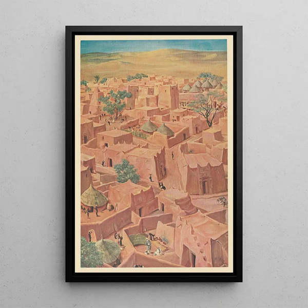 Zeichnungen und Gemälde Afrikas pl 10 - Alexandre Iacovleff — gerahmtes Bild an der Wand