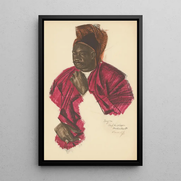 Zeichnungen und Gemälde Afrikas pl 12 - Alexandre Iacovleff — gerahmtes Bild an der Wand