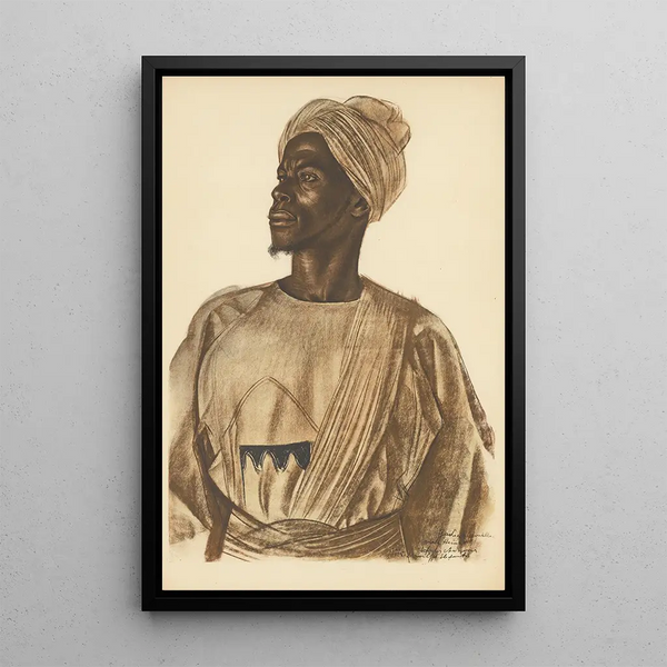 Afrikanische Zeichnungen und Gemälde pl 15 - Alexandre Iacovleff — gerahmtes Bild an der Wand