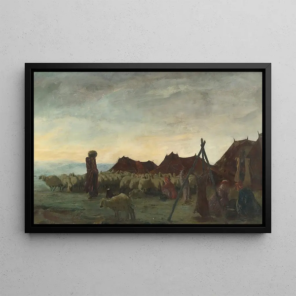 Nomades dans la région de Meched - Alexandre Iacovleff — gerahmtes Bild an der Wand