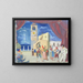 Musiker und Straßen tanzende auf Capri - Alexandre Iacovleff — gerahmtes Bild an der Wand