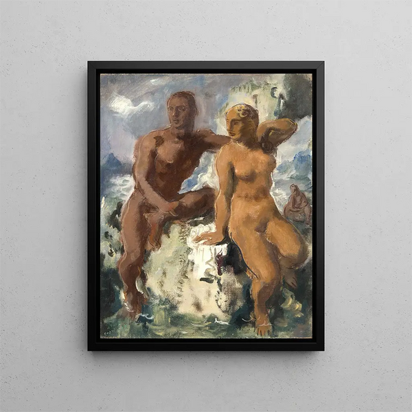 Triton und Nymphe Capri - Alexandre Iacovleff — gerahmtes Bild an der Wand