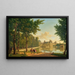Henri VI und Sully vor dem Königlichen Schloss Fontainebleau - Alexandre Louis Robert Millin du Perreux — gerahmtes Bild an der Wand