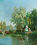 Familienausflug an den Fluss - Alexandre René Véron — Ansicht des Kunstwerks