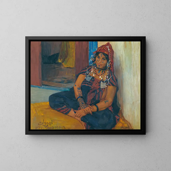 Moubarak in Kairouan - Alexandre Roubtzoff — gerahmtes Bild an der Wand