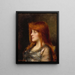 Eine junge Frau mit kastanienbraunen Haaren - Alexei Harlamoff — gerahmtes Bild an der Wand