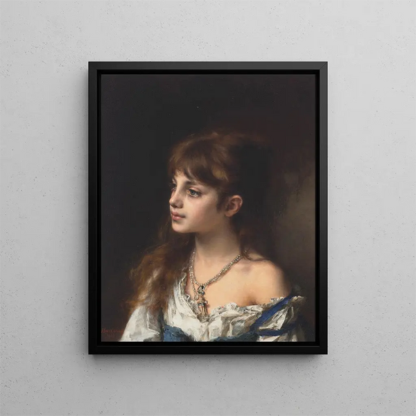Junges Model - Alexei Harlamoff — gerahmtes Bild an der Wand