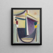Abstrakte Kopf Schwarz Gelb Lila - Alexej von Jawlensky — gerahmtes Bild an der Wand