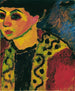 Dame auf blauem Hintergrund - Alexej von Jawlensky — Ansicht des Kunstwerks