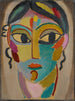 Mystische Kopf - Frontalansicht eines Mädchens - Alexej von Jawlensky — Ansicht des Kunstwerks