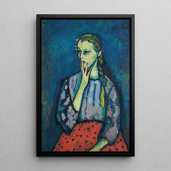 Reproduktion des Gemäldes Portrait einer jungen Frau - Alexej von Jawlensky