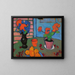 Stillleben mit Blumen und Orangen - Alexej von Jawlensky — gerahmtes Bild an der Wand