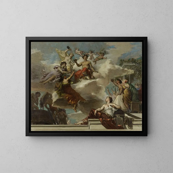 Der Triumph des Bacchus - Alexis-Joseph Mazerolle — gerahmtes Bild an der Wand