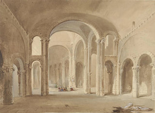 Alexis Nicolas Nol - Interieur van S Hilaire te Poitiers met knielende figuren aan de Confessio.webp