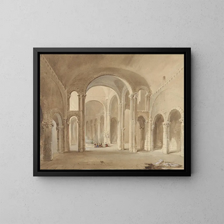 Alexis Nicolas Nol - Interieur van S Hilaire te Poitiers met knielende figuren aan de Confessio.webp