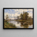 Flussszene mit Schwänen - Alfred Augustus Glendening — gerahmtes Bild an der Wand