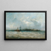 New York seit dem Hafen mit Battery und Castle Garden - Alfred Copestick — gerahmtes Bild an der Wand