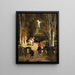 Vor der Abreise zur Jagd in einer Allee - Alfred de Dreux — gerahmtes Bild an der Wand