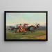 Hindernislauf, vier Jockeys - Alfred de Dreux — gerahmtes Bild an der Wand