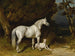 Graues Hengst und Windhund - Alfred de Dreux — Ansicht des Kunstwerks