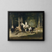 Monsieur und Madame Mosselman und ihre beiden Töchter - Alfred de Dreux — gerahmtes Bild an der Wand