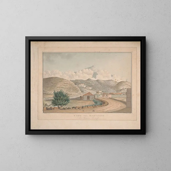 Blick vom Hafen von Martiánez, Orotava, Teneriffa - Alfred Diston — gerahmtes Bild an der Wand
