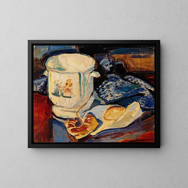 Natur stillleben mit Blumenkasten - Alfred Henry Maurer — gerahmtes Bild an der Wand