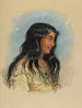 Eine junge Frau aus der Flathead-tribe - Alfred Jacob Miller — Ansicht des Kunstwerks