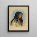Eine junge Frau aus der Flathead-tribe - Alfred Jacob Miller — gerahmtes Bild an der Wand