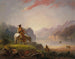 Sonnenuntergang über den Wind River - Alfred Jacob Miller — Ansicht des Kunstwerks