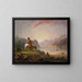 Sonnenuntergang über den Wind River - Alfred Jacob Miller — gerahmtes Bild an der Wand