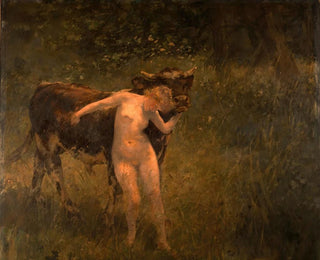 Alfred Philippe Roll - Woman and bull.webp