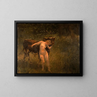 Alfred Philippe Roll - Woman and bull.webp