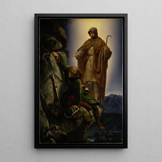 Alfred Rethel - A Guardian Angel Rescuing Emperor Maximilian from the Martinswand.webp