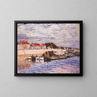 Alfred Sisley - Barges on the Loing at SaintMamms.webp