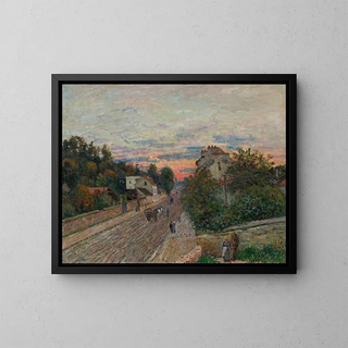 Alfred Sisley - Coucher De Soleil La Route De Versailles  Chavilles.webp