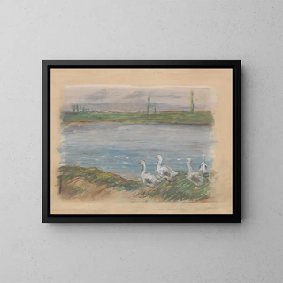 Alfred Sisley - Four Geese By a Pond.webp