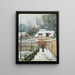 Snow at Louveciennes - Alfred Sisley — gerahmtes Bild an der Wand